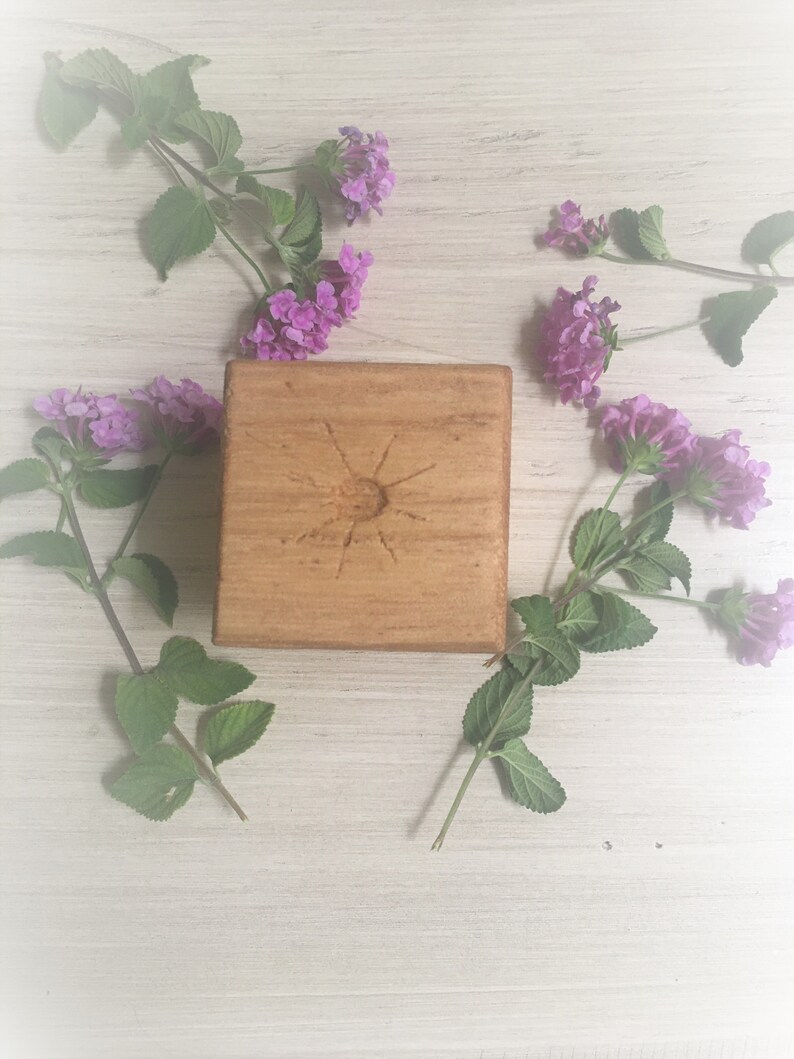 Wood Essential Oil Block Tea Stained Wood Block for Essential Etsy