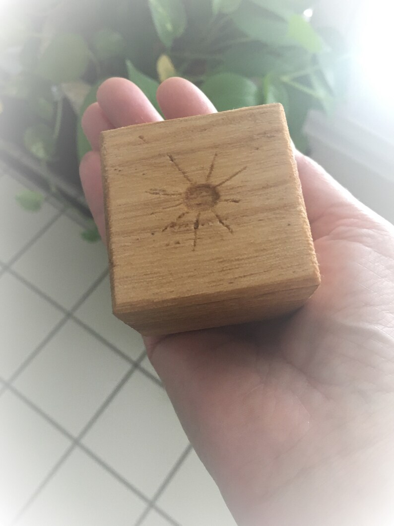 Wood Essential Oil Block Tea Stained Wood Block for Essential Etsy