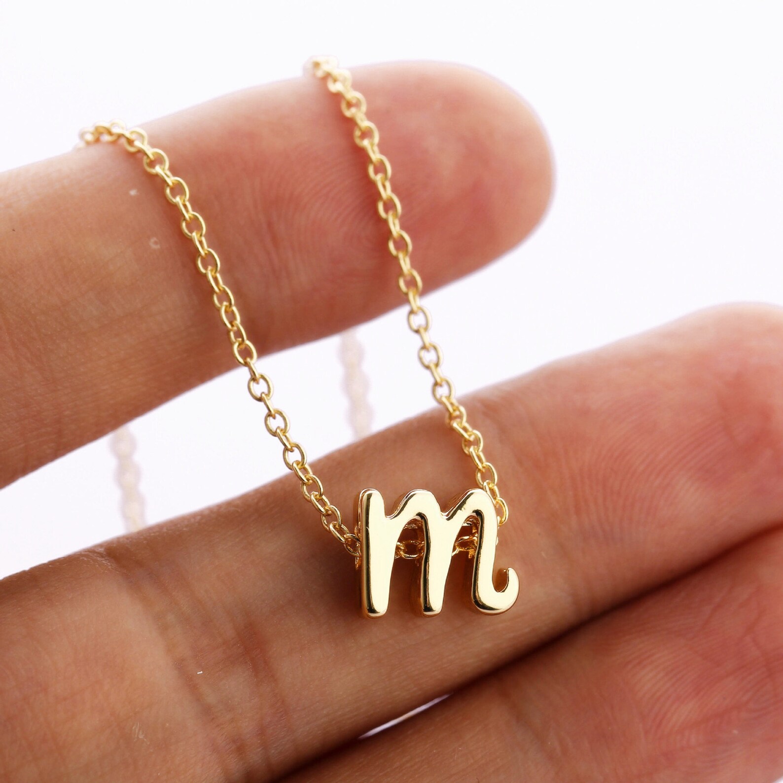 Collier initial anglais personnalisé collier personnalisé de  Etsy