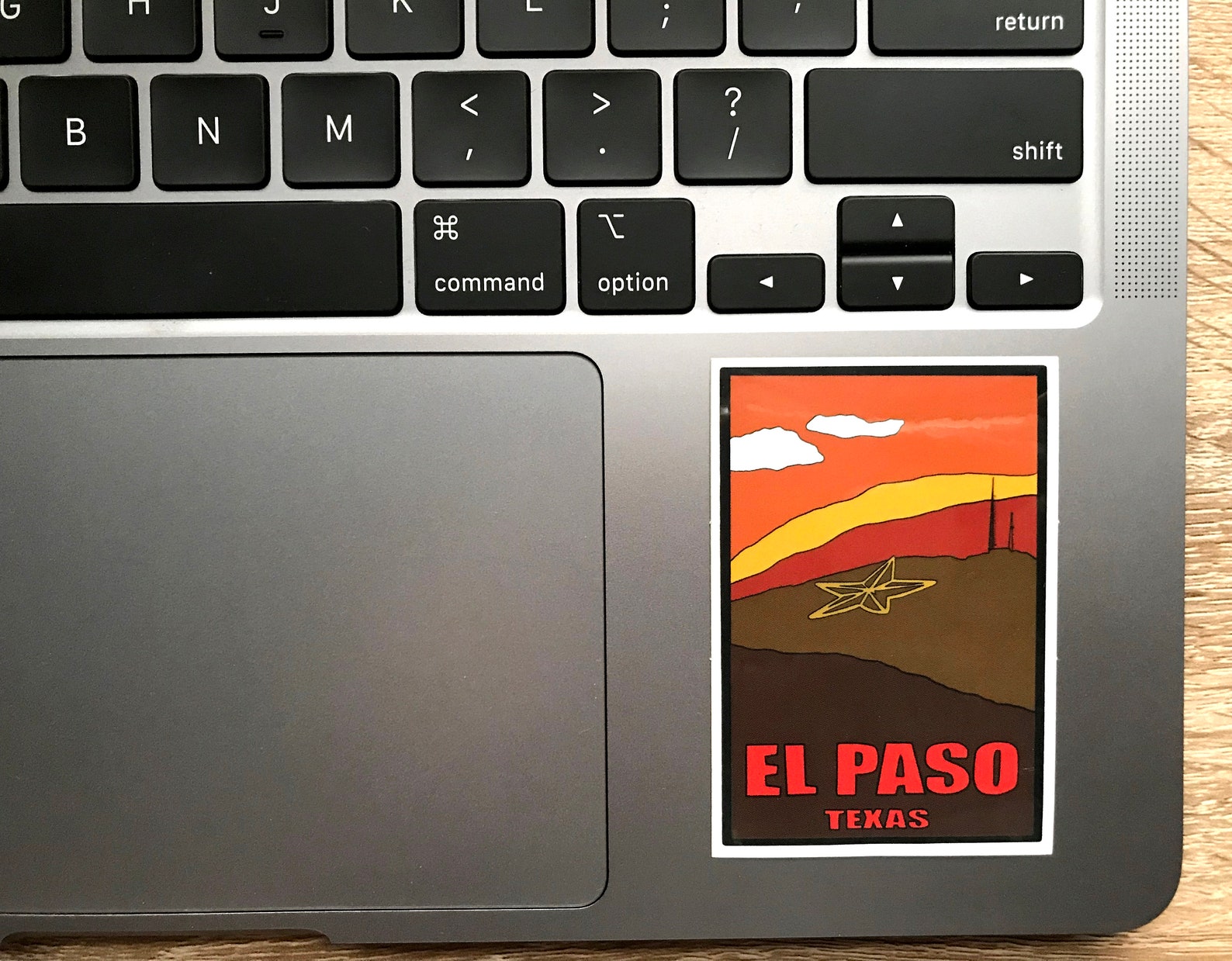 El Paso Sticker. Star on Mountain Sticker. El Paso Mountain Etsy