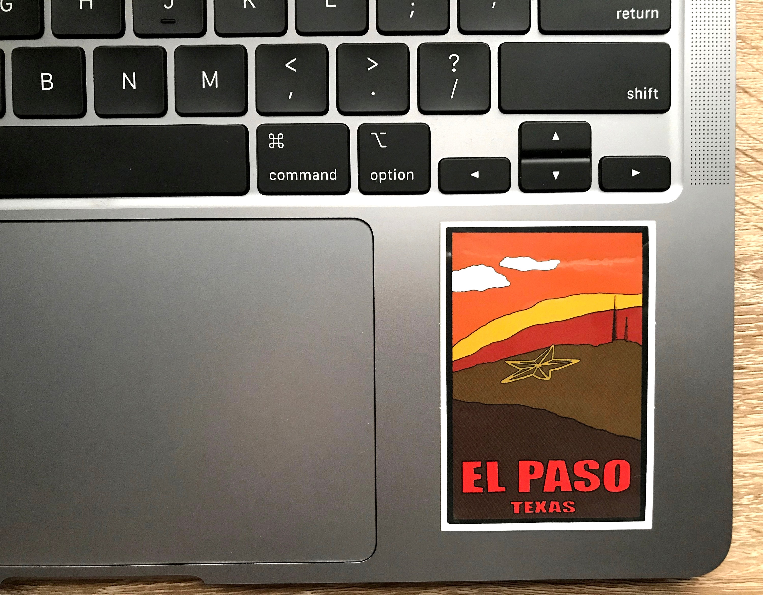 El Paso Sticker. Star on Mountain Sticker. El Paso Mountain Etsy