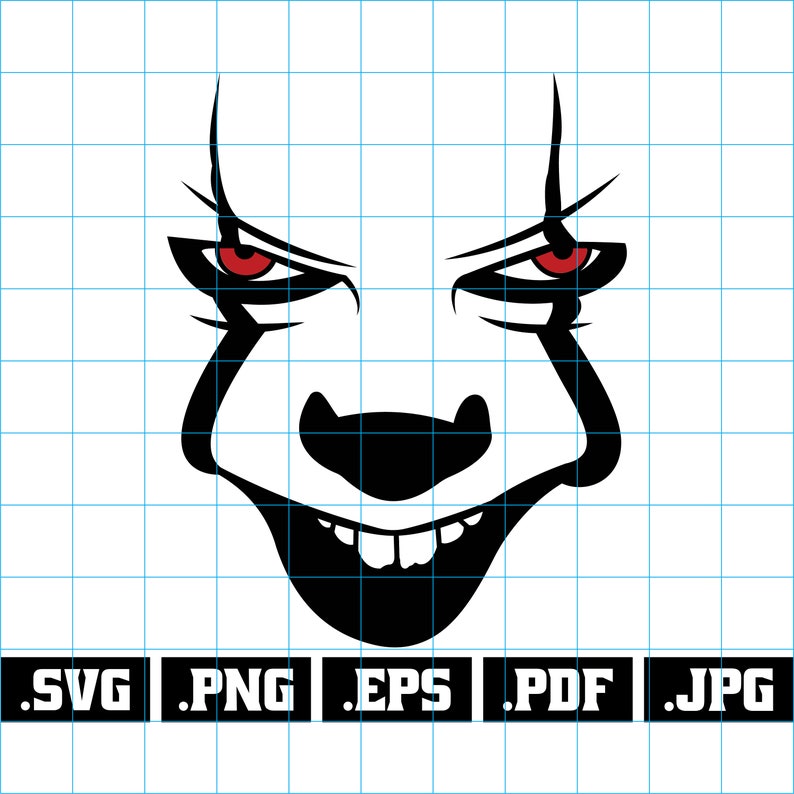 Download Pennywise svg layered cut files for cricut or silhouette ...