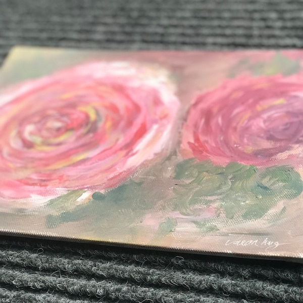 Gorgeous original acrylic painting of roses