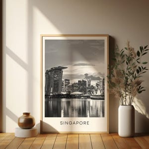 Singapore Skyline Print: Asia Travel Photography, Cityscape Poster