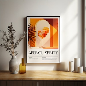 Aperol Spritz Recipe Print: Cocktail Bar Wall Art