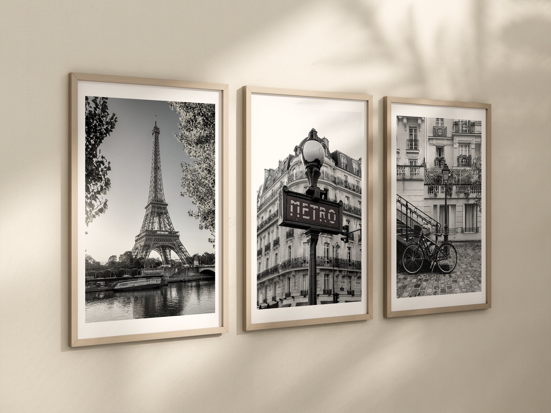 3点セット　フランス　絵画 Set of Three Paris Pictures - Etsy