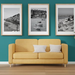 Juego de 3 impresiones de Cornualles, impresiones costeras, imágenes de playa, impresión de St Ives, decoración del hogar, carteles de viajes, arte de pared, regalo de cumpleaños, arte de Cornualles