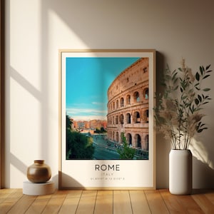 Colosseum Rome Print: Italy Travel Poster (Digital Download)