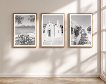 Set of 3 Greece black and white posters: (Digital Download version)
