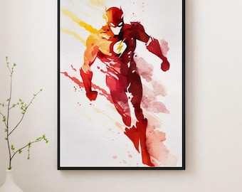 Superhelden Aquarell style print