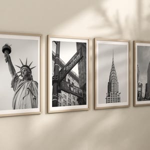 4er Set New York City Poster, DIGITAL DOWNLOAD, Schwarz weiß Fotografien NYC, New York City, New York, New York City, New York City,ür außen