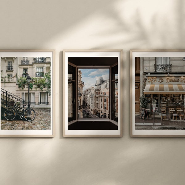 Set of 3 Paris prints, France prints, City prints, Travel prints, Colour photographs, Travel posters, Home Decor Wall art, Destination print