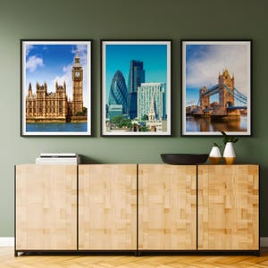 Conjunto de 3 carteles en color de Londres