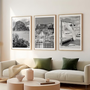 Ibiza Photography Print Set: Black and White Travel Posters (Digital Download)