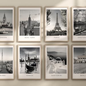 Travel posters, ANY LOCATION, City prints, Black and white photographs, Customised home decor, World landmarks, Holiday memories wall art