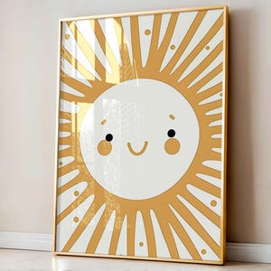 Gelber Sonnenschein Druck, Kinderzimmer Poster, Kinderzimmer Wandkunst, Gelber Sonnenschein, Gender Neutral Baby Druck, Spielzimmer Poster