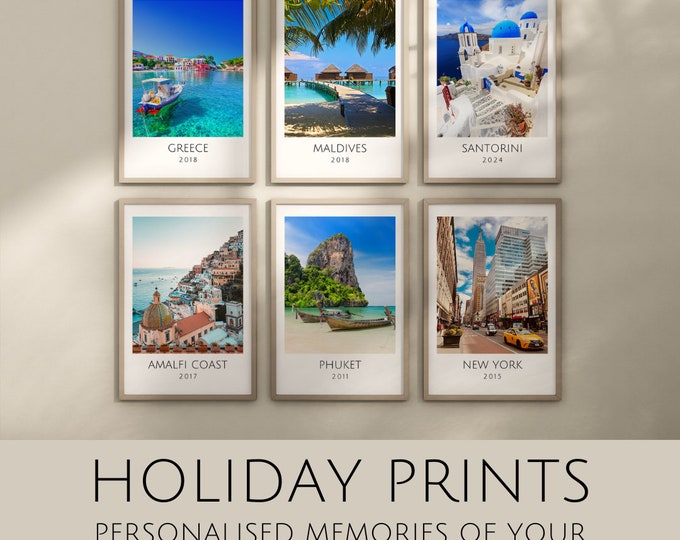 Personalised holiday destination prints, Travel posters, ANY location, Customised wall art, Home decor, Landmarks, Beach prints, Europe art