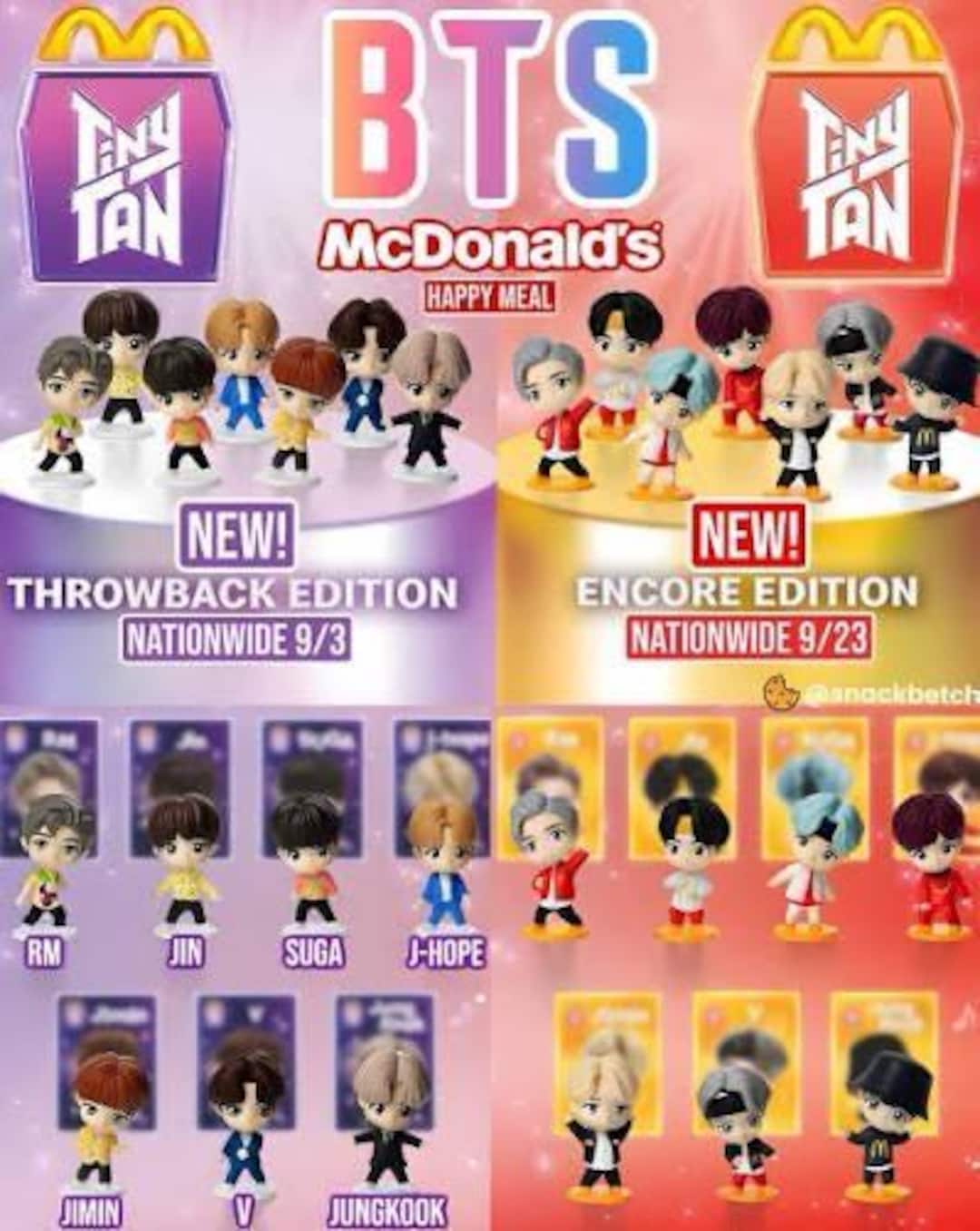 BTS tiny tan throwback edition 9.3 セット BTS tiny tan throwback edition 9.3 セット McDonald's is set