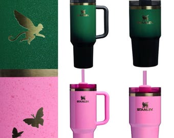 Stanley 20/ 40 oz Stainless Steel H2.0 Flowstate Quencher Tumbler Elphaba/ Glinda - Wicked: Dishwasher-Safe, Hot & Cold Drinkware