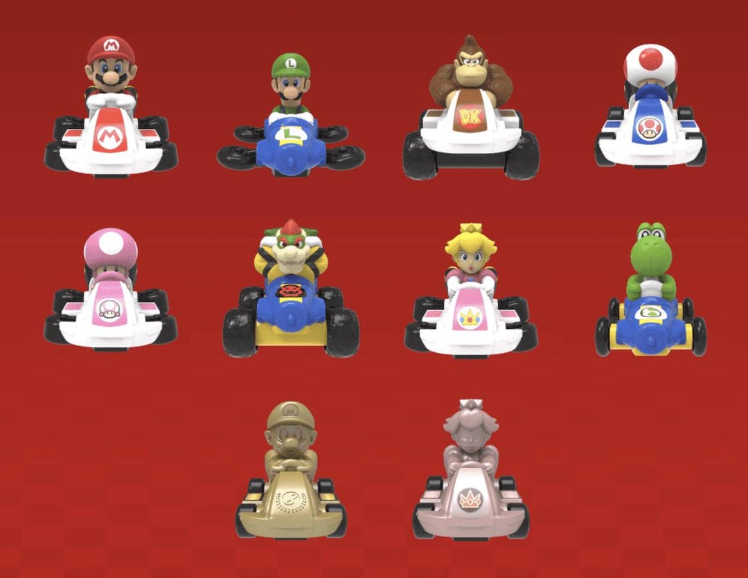 Mario Fast Food Toys Mcdonald's Mario Kart Deluxe Toy 2024