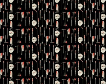 Friday the 13th Masks Pop Culture Cotton Fabric Fat Quarter