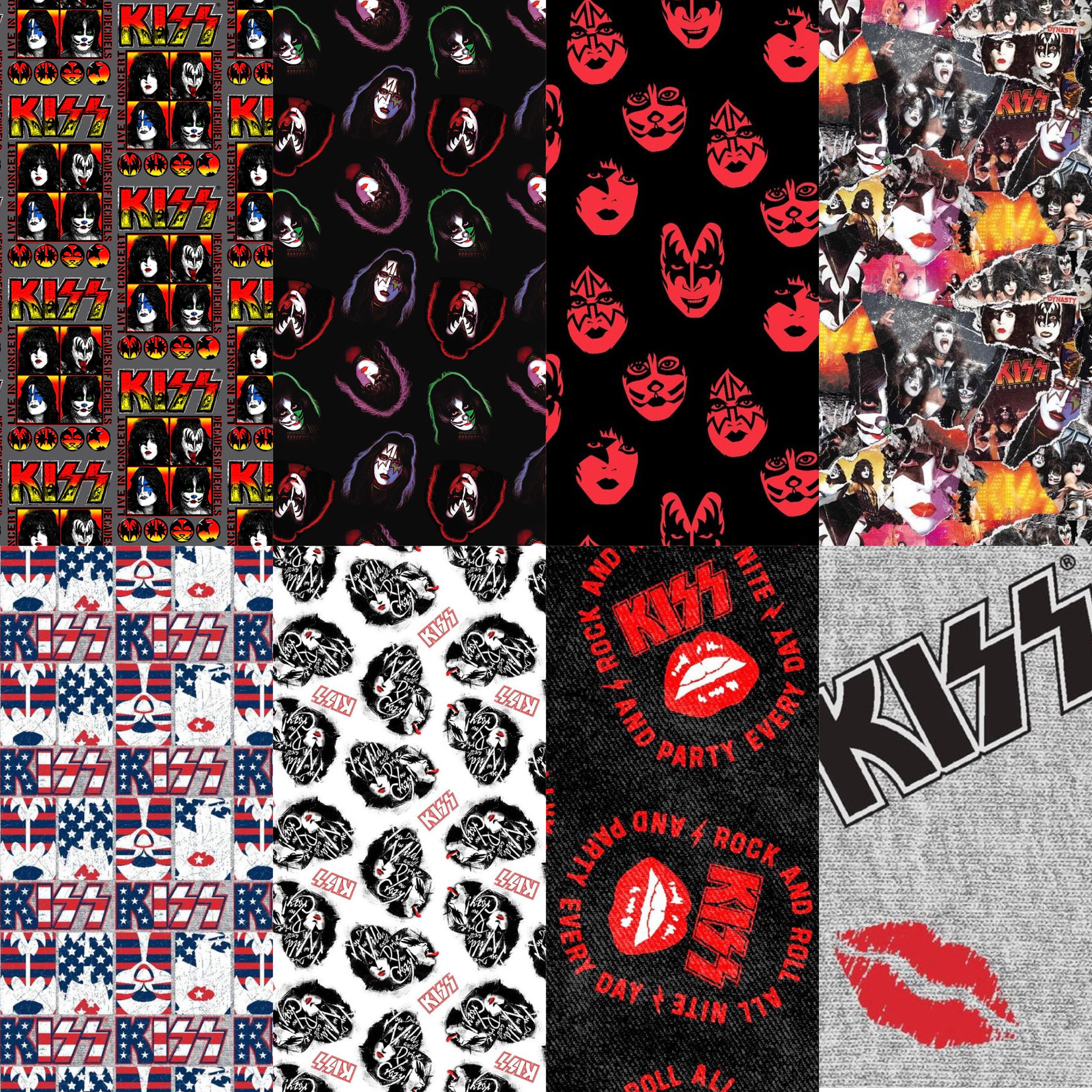 KISS Cotton Fabric 1/4 Yard - Etsy