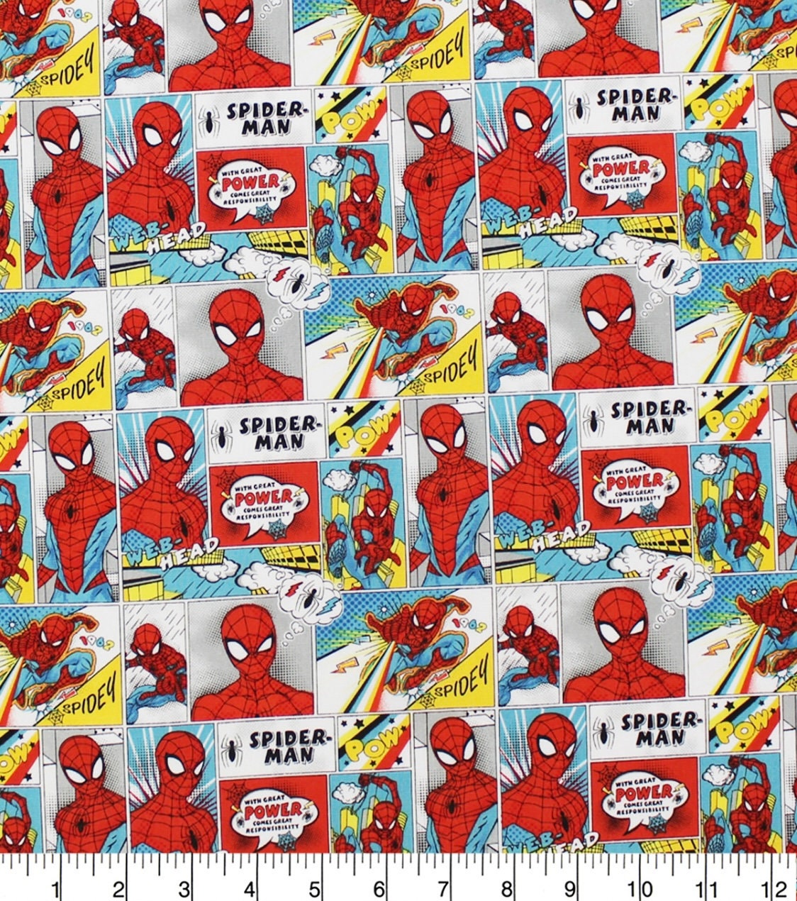 Spiderman Cotton Fabric Miles Morales