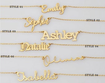 Gold Plated Name Necklace Etsy Gold Plated Name Necklace Etsy