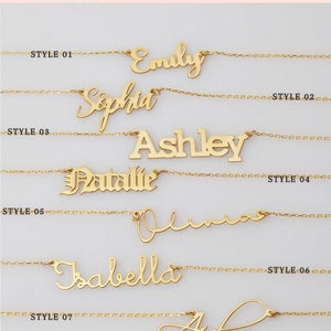 Name Necklace - Necklaces - Personalized Name Necklace - Silver Name Necklace - Gift for Her - Christmas Gift - Gold Name Necklace - NN1