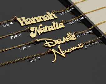 Mothers Day Gift, Gift for Mom, Personalized Gift, Custom Jewelry, Custom Name Necklace, Gift for Her, 14K Solid Gold, Mama Necklace - ZNC