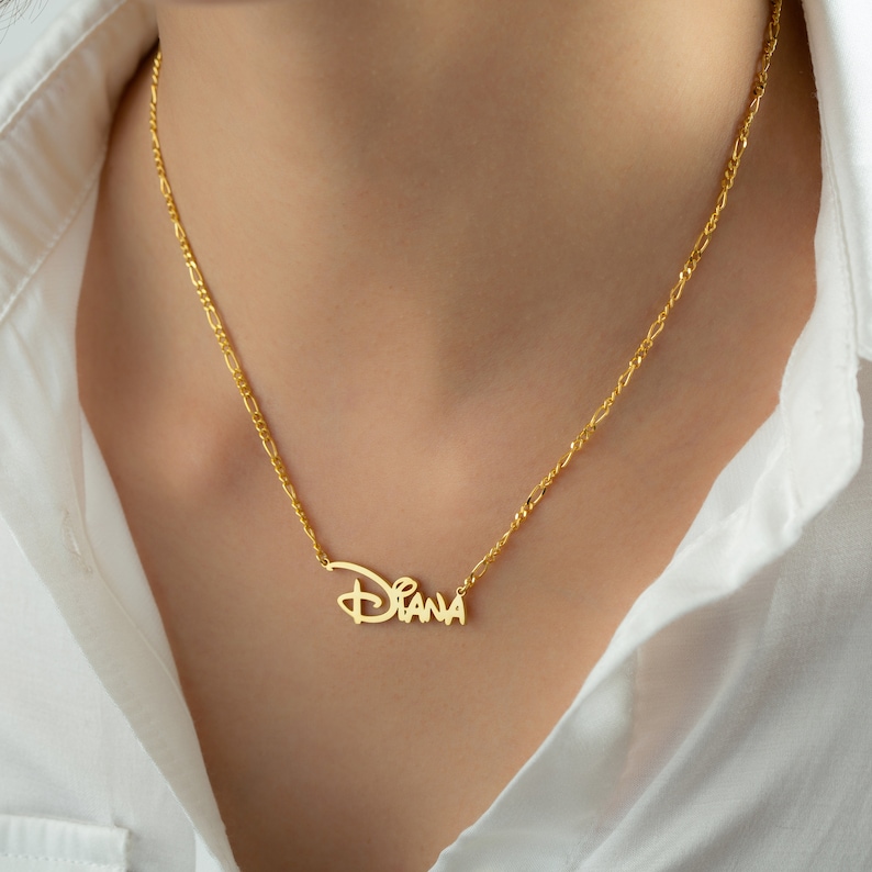 EXCELLENT QUALITY Personalized Thick Name Necklaces Gold Etsy