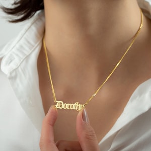 High Quality Name Necklace Personalized Jewelry Minimalist Handmade Jewelry Custom Name Necklace Christmas Gift Gift for Her KNN image 9