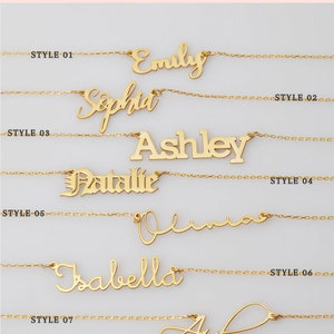 Multiple Name Necklace Christmas Gift for Mom Family Necklace Three Name Necklace Mama Name Necklace Gold Grandma Necklace FNN image 10