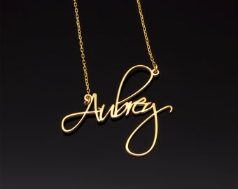 Custom Gold Name Necklaces - Personalized Name Necklace - Name Jewelry - 14K Solid Gold Necklace - Christmas Gift  - Personalized Gift - NN1