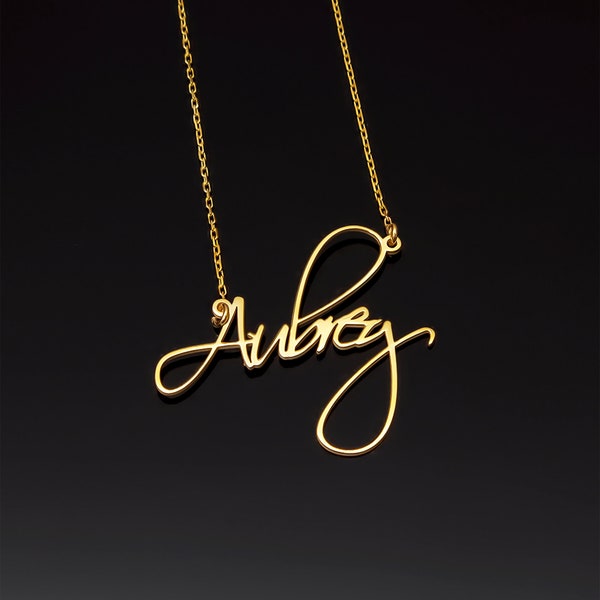 Custom Gold Name Necklaces - Personalized Name Necklace - Name Jewelry - 14K Solid Gold Necklace - Christmas Gift  - Personalized Gift - NN1