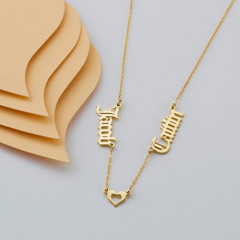 Multiple Name Necklace Christmas Gift for Mom Family Necklace Three Name Necklace Mama Name Necklace Gold Grandma Necklace FNN image 7