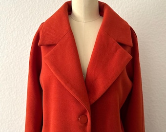 PepaLOVES Coat/Classic Minimalist Chic/Saffron orange Color/Size S