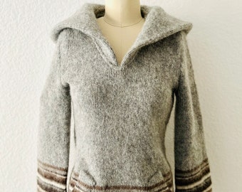 1970s Vintage Hilda LTD Wool Sweater-Pullover Hoodie Sweater-New Old Stock