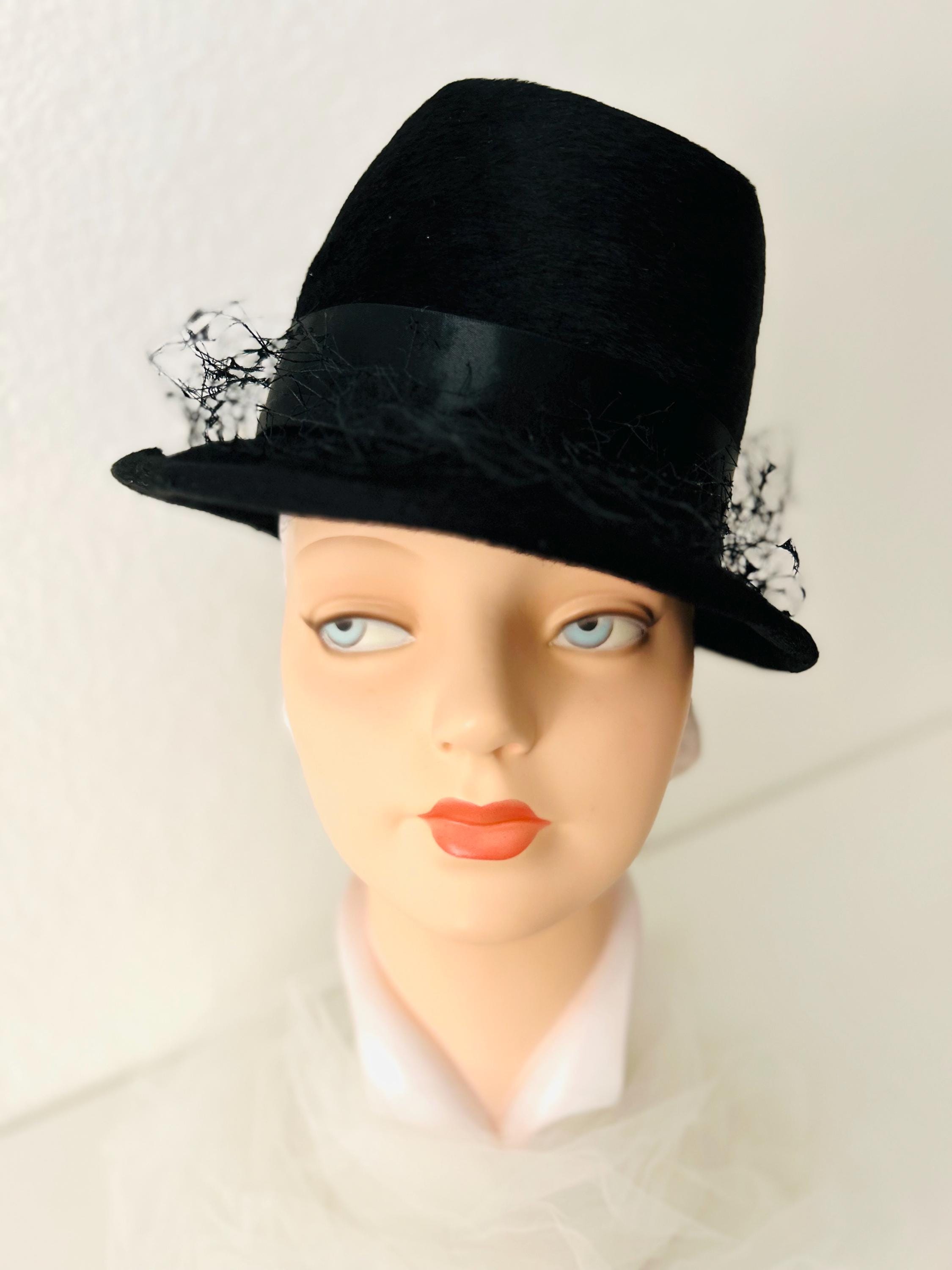 Vintage Leslie James Jeweled Crown Hat 1950s Leslie James Black Straw Hat | 1950s Beatnik Style main image 3