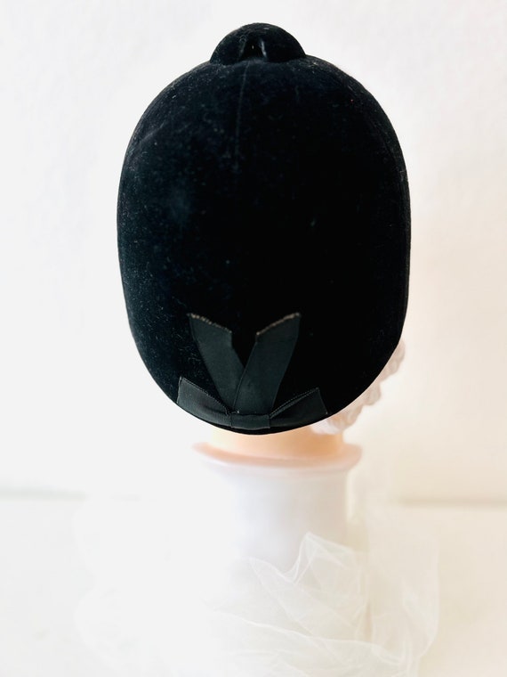 Vintage Equestrian Helmet-black velvet - image 3