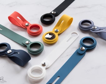 Silicone AirTag Case with Loop: Anti-Lost Tracker Keychain