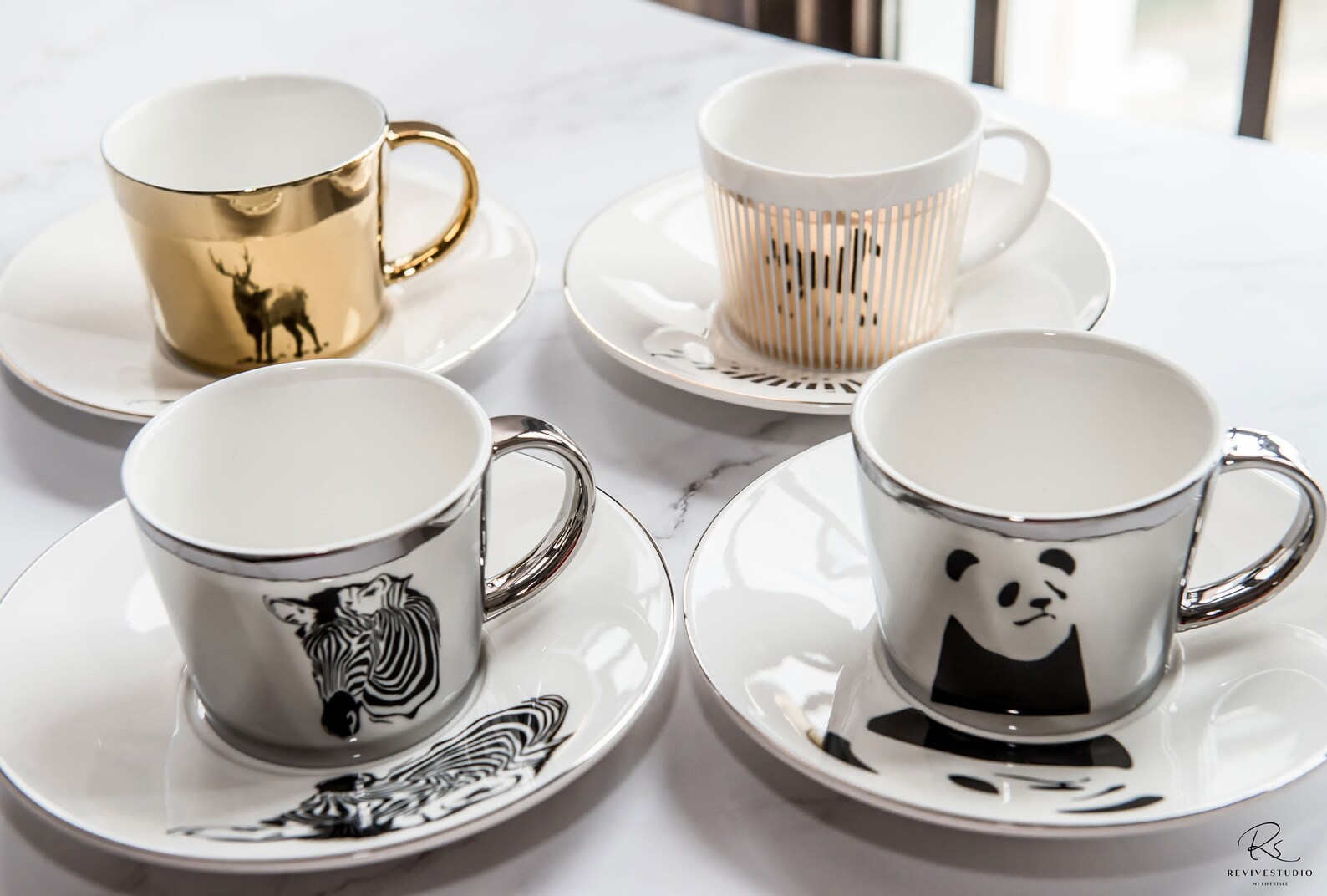 Mirror Cup and Saucer Gold Running Horse 8oz for Tea & Etsy