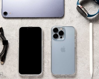 Matte Shockproof iPhone Case: Frost Transparent, Wireless Charging