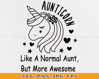Download Unicorn Aunt Svg Etsy