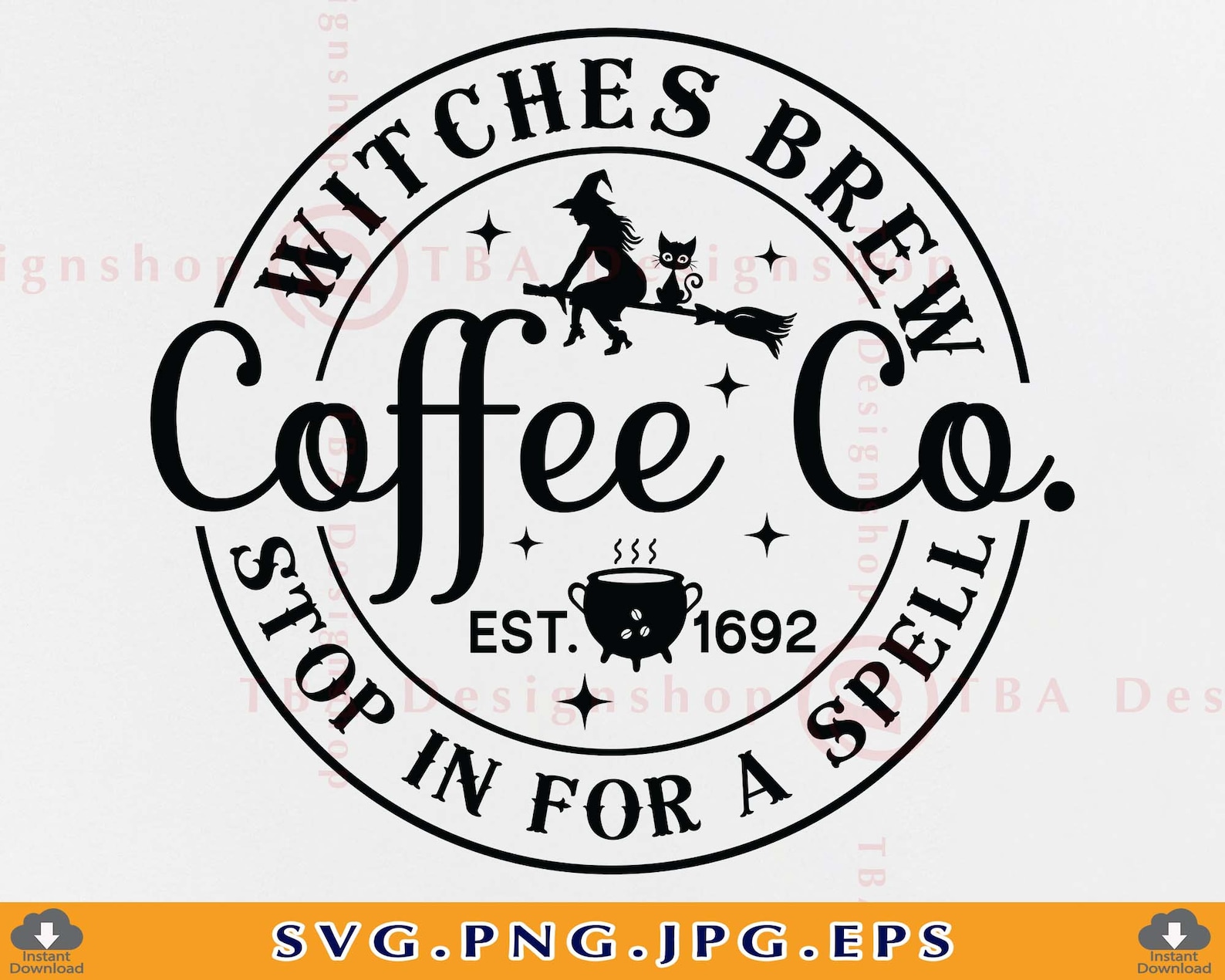 Witches Brew Coffee Co SVG Witches Brew SVG Halloween Witch Etsy