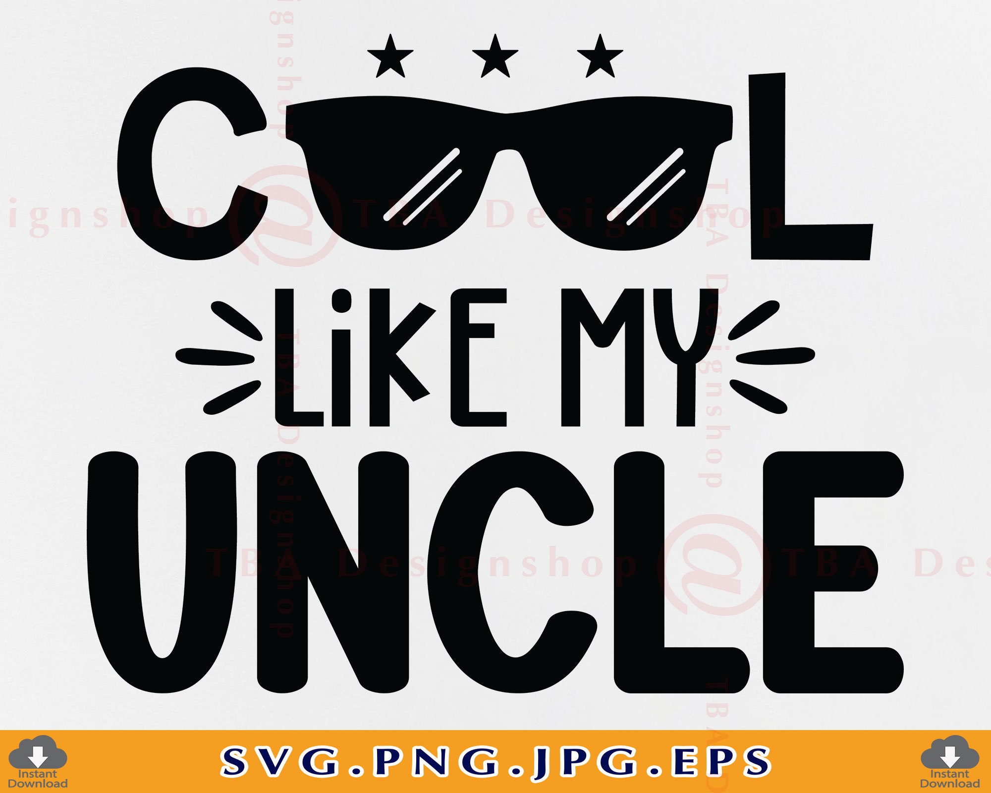 Cool Like My Uncle Svg, Funny Uncle Baby Shirt SVG, Niece Nephew Gifts SVG, Pregnancy Announcement, Uncle Baby Onesie,Files Cricut, Svg, PNG