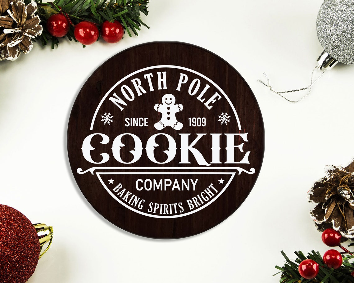 North Pole Cookie Company Gingerbread SVG Christmas Farmhouse - Etsy