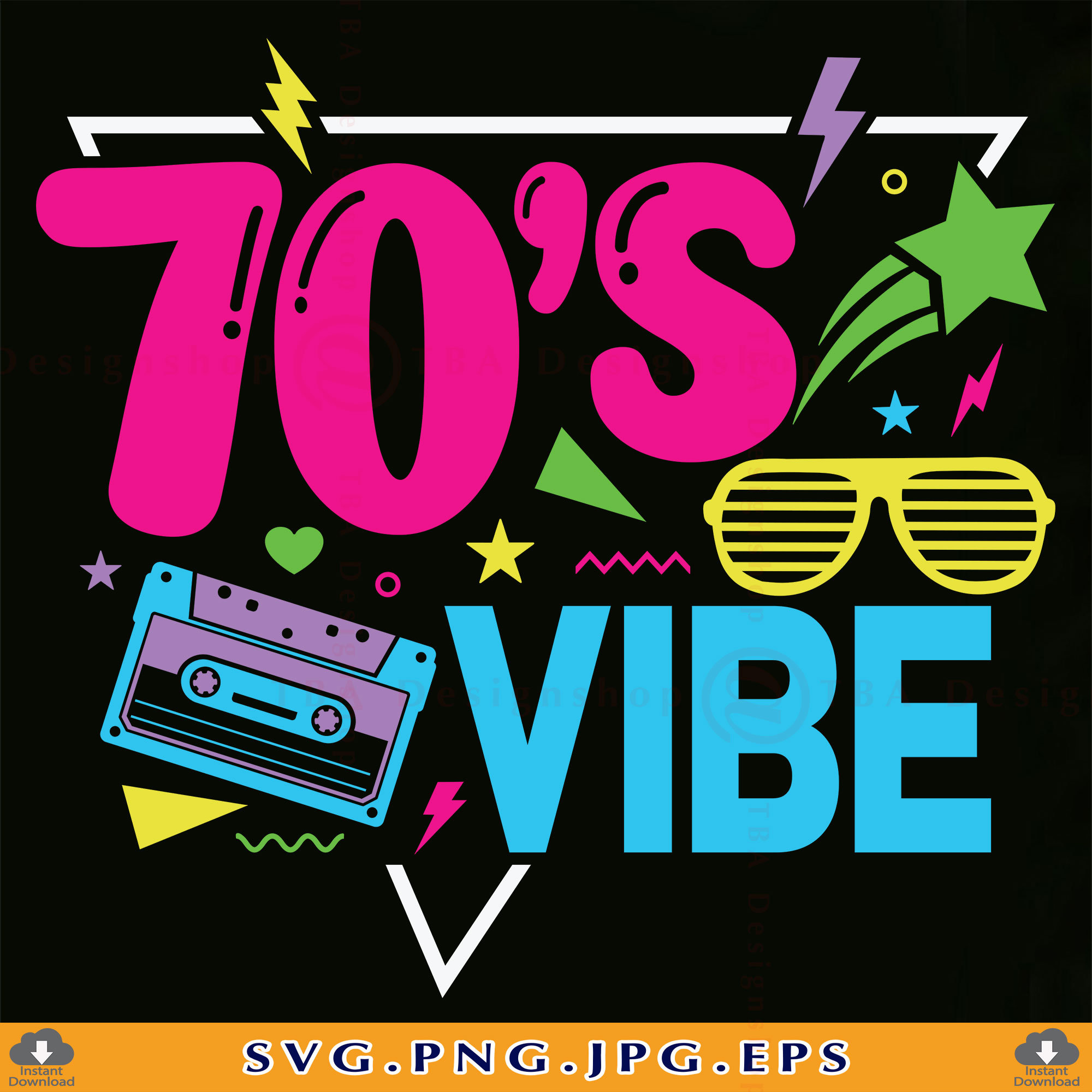 70s Vibe Retro SVG, PNG, Cut Files (digital Download) - Etsy