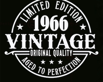 Vintage 1966 60th Birthday SVG, Cricut Files (Digital Download)