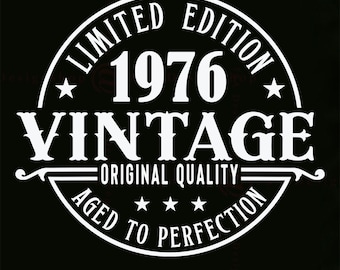 50th Birthday SVG, Vintage 1975 Design (svg, png, jpg, eps)